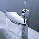 Sola Manija Ba�o De Cromo Cascada Grifo Del Fregadero 1039-mc1050