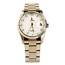 Cl�sica De Cristal Reloj Mec�nico Luminoso Con El Calendario Blanco