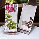 P�jaros Del Amor Toallas De Invitados Con Borde Marr�n Chocolate Rico (10 Hojas) (conjunto De 12 Paquetes)