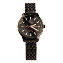 Tono Negro Redondo De Acero Inoxidable Forma De Reloj De Cuarzo Para Las Mujeres De Oro Negro +