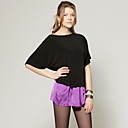 Algod�n / Flojos De Vuelta Dise�o Abierto Todo El Escote De La Blusa De Manga Corta O Blusas De Las Mujeres (ff-1801bf014-0851)