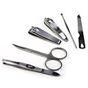 De Acero Inoxidable Cortau�as Manicura Kit 6pcs Piedra De Impresi�n