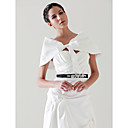 Sleeveless Satin With Sashes/ Ribbons Bridal Wedding Jacket/ Wrap