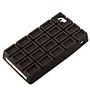 Chocolate En Forma De Estuche De Silicona Protectora Para El Iphone 4 Negro