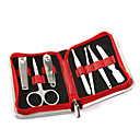 M�quinas De Cortar El Acero Inoxidable, Kit De Manicura De U�as De Color Rojo 7pcs