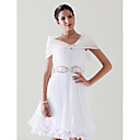 Sleeveless Tulle With Rhinestone Claps Bridal Wedding Jacket/ Wrap