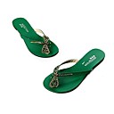 Cuero Flop Superior Tal�n Plano Tir�n Con Los Zapatos De Diamantes De Imitaci�n Casual (0987-kangjq 608) M�s Colores Disponibles