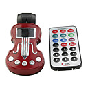 1.0 LCD con forma de guitarra coche mp3 transmisor fm reproductor - rojo (tf / usb)