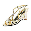 Satinado Superior Bombas Cu�a / Sandalias Con Zapatos De Fiesta Por La Noche Rhinestone / (1177-l0898) M�s Colores Disponibles