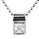 El Hombre De Moda De Zirconia Cz C�bicos Y Un Collar De Acero De Titanio (1132-pssw37)