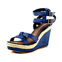 Leaterette Superior Bombas De Cu�a O Sandalias Con Hebilla De Oficina / Zapatos Ocasionales (1177-l0857)