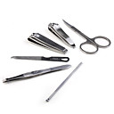 De Acero Inoxidable Cortau�as Manicura 6pcs Kit Negro