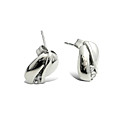 El Hombre De Moda De Zirconia Cz C�bicos Pendientes De Titanio Y Acero (1132-essw15)