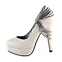 Cuero Bombas Superior Tac�n De Aguja / Cerrado Del Dedo Del Pie Con El Partido Del Remache / Zapatos De Noche (1177-d0779)