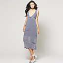 wholesale Stripes Crimp Deep V Dress / Women's Dresses (FF-W-CC2019001)