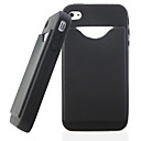 Identificaci�n Del Titular De La Tarjeta De Cr�dito De Silicona Caso Para Iphone 4 Negro