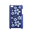 Protectora De Pl�stico Caso De Vuelta Con El Dise�o Decorativo Grabado L�ser Para El Iphone 4 Azul