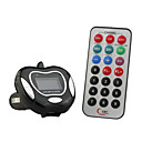 1.0 LCD MP3 transmisor FM con control remoto / sd / tf ranura - negro