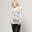 Mangas Cortas Impresa Palangre Camiseta Y Mujeres De La T-shirts (ss-c-cc1288002)