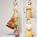 Halter Tie-dye Vestido Maxi