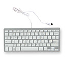 Cool and Compact USB Keyboard White   Silver
