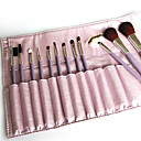 belle pinceau de maquillage violet avec étui en cuir gratuit (12 couleurs) belle pinceau de maquillage violet avec étui en cuir gratuit (12 couleurs)