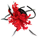 Romantic Fascinator With Feather Weddding/Partying/Honeymoon Barrette(1206-6130080)