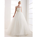Ball Gown Strapless Floor-length Satin Wedding Dress