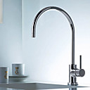 	contemporaine robinet en laiton massif de cuisine - fini chrome	