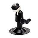 Black Wall Mount Stand Bracket for CCTV Security Camera (Base diameter: 4.5cm)