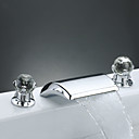 	contemporaine Robinet évier de salle de bains (poignées de cristal)	