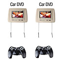 7 Inch Digital Screen Car Headrest DVD Player Support Wireless Game USB/SD Connecting (1 Pair)