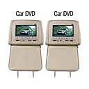 7 Inch LCD Widescreen Car Headrest DVD Player Support FM Transmitter Free Headphones (1 Pair)