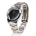 Womens Stainless Steel Wrish Watch with Hollow Out Designed Face - Black
