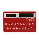 NEW Mini Slim Credit Card Solar Power Pocket Calculator - Red
