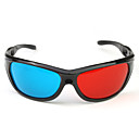 Sport Style Re-useable Plastic Frame Resin Lens Anaglyphic Blue Red 3D Glasses