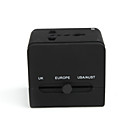 Square Universal Travel Adapter with 2.0 USB Connector
