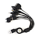 10 in 1 Retractable Universal USB Charger/Data Cable for Mobile Phone/MP3/MP4/GPS