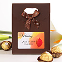 Personalized Favor Bag  Red Leaf Set of 12