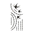 5 Pcs Black Jewelry Waterproof Temporary Tattoo18.5cm 9cm