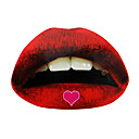 5 Pcs Pink Heart Temporaty Lip Tattoo Sticker