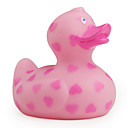 Love Heart Pattern Pink Mini Rubber Duck