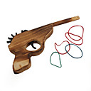 Classical Rubber Band Launcher Wooden Pistol Gun Toy