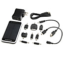 3600mAh chargeur solaire en aluminium avec lampe de poche pour iPhone / iPod / HTC / Samsung / téléphones portables d
