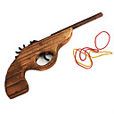 Classical Rubber Band Launcher Wooden Pistol Gun Toy