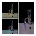 Bell Style Water Powered Bathroom LED Faucet Light (Plastic, Chrome Finish)