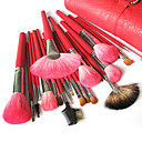 Top pinceau de maquillage de qualité établit un étui en cuir gratuit