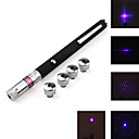 5-Mode Blue Laser Pointer with Battery 5mw,405nm,Black