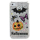 Halloween Pattern PVC Case with Crystals Cover for iPhone 4, 4S (Silver)