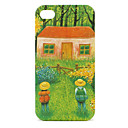 Hut Pattern Protective Case for iPhone 4 and 4S (Green)